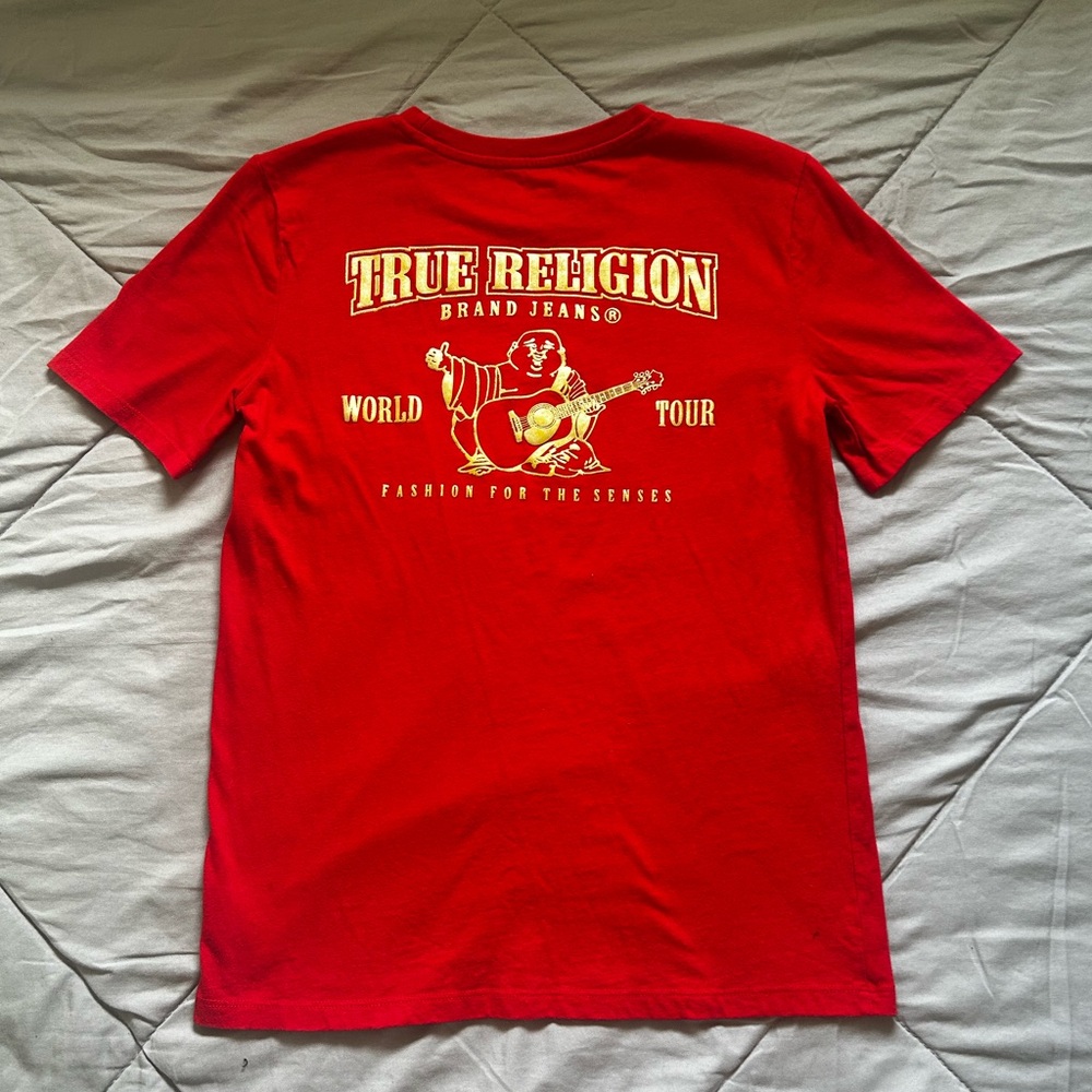 True Religion Red Graphic T-Shirt for Men